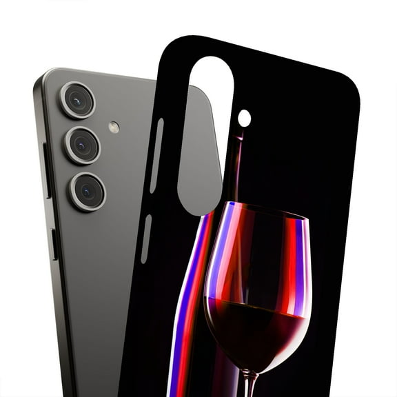 For Samsung Galaxy S20 Plus, Hard Shell, Red Wine Glass Print, USA