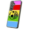 thumbnail image 1 of For Samsung Galaxy S20 Plus, Hybrid Clear, Girl Soccer Print, USA, 1 of 8