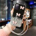 thumbnail image 1 of For Samsung Galaxy S20 Ultra Black Smart Shockproof Glitter Crystal butterfly Wrist Strap Cover Case, 1 of 2