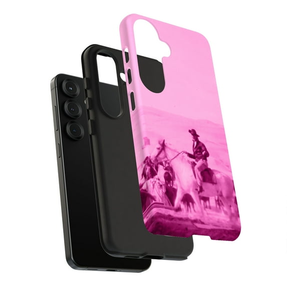 For Samsung Galaxy S20 Ultra, Dual-Layer, Vintage Cowboy Print, USA