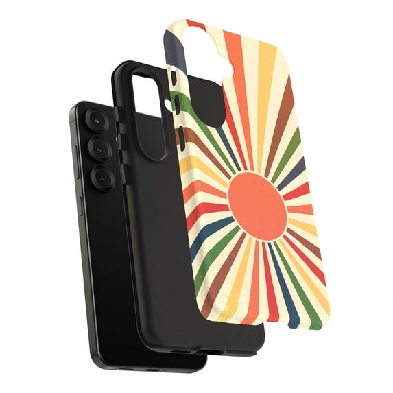 For Samsung Galaxy S20 Ultra, Dual-Layer, Vintage Sun Print, USA