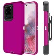 thumbnail image 1 of For Samsung Galaxy S20 Ultra Heavy Duty Military Grade Full Body Shockproof Dust-Proof Drop Proof Rugged Protective Cover w/Belt Clip Pink/White, 1 of 4