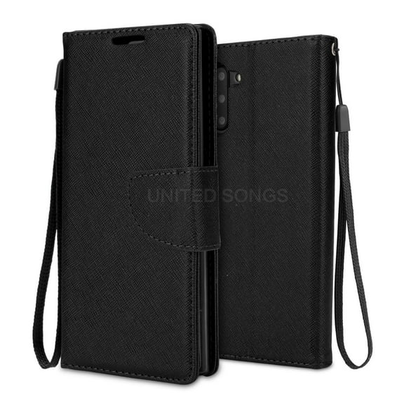 For Samsung Galaxy S20 Ultra Shockproof Folio Wallet Card Holder Case Cover Black
