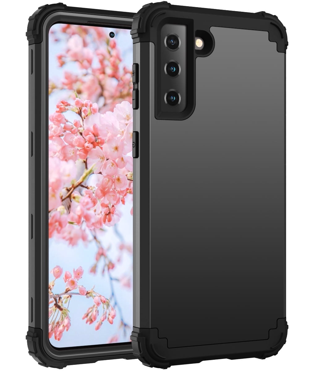 For Samsung Galaxy S21 Case, Dual Layer Slim Heavy Duty Hybrid Rugged Shockproof Anti-Scratch Protective Back Phone Cover