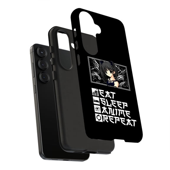 For Samsung Galaxy S21, Dual-Layer, Eat and Anime Print, USA
