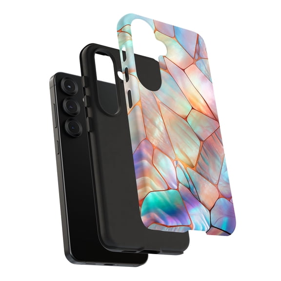 For Samsung Galaxy S21, Dual-Layer, mosaic opal 4 Print, USA