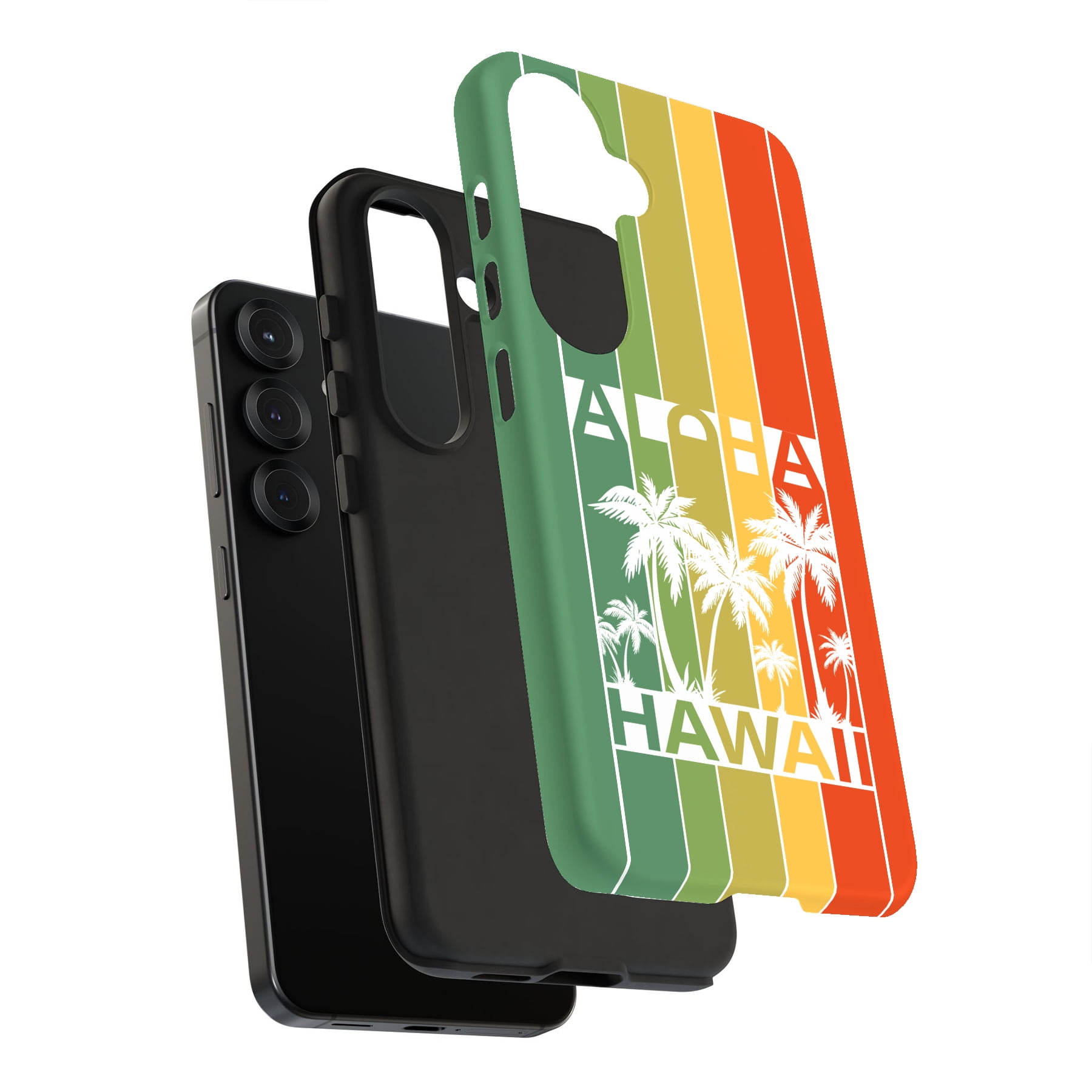 For Samsung Galaxy S21 Dual Layers Rugged Case Hawaii Palms Print For Samsung Galaxy S21 Dual Layers Rugged Case Hawaii Palms Print