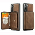 thumbnail image 1 of For Samsung Galaxy S21 FE Case, Detachable 2 in 1 PU Leather Zipper Wallet Case for Women Men with RFID Blocking Removable Card Holder Slot Magnetic Closure Shockproof Protective Phone Cover,Brown, 1 of 9