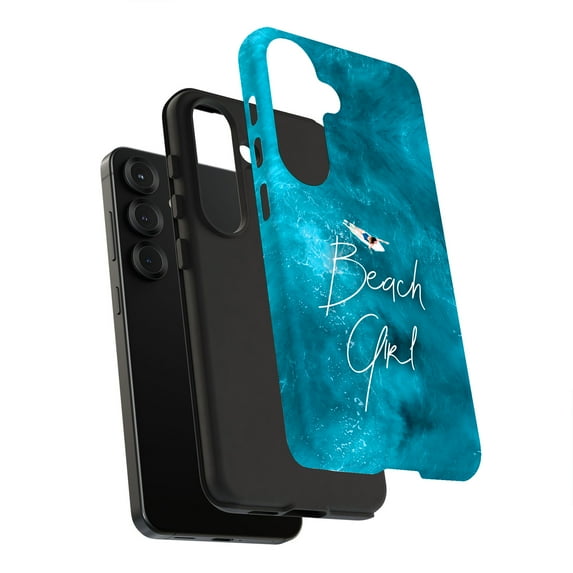 For Samsung Galaxy S21 FE, Dual-Layer, Sexy Beach Girl Print, USA