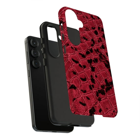 For Samsung Galaxy S21 FE, Dual-Layer, Snake Skin Print, USA