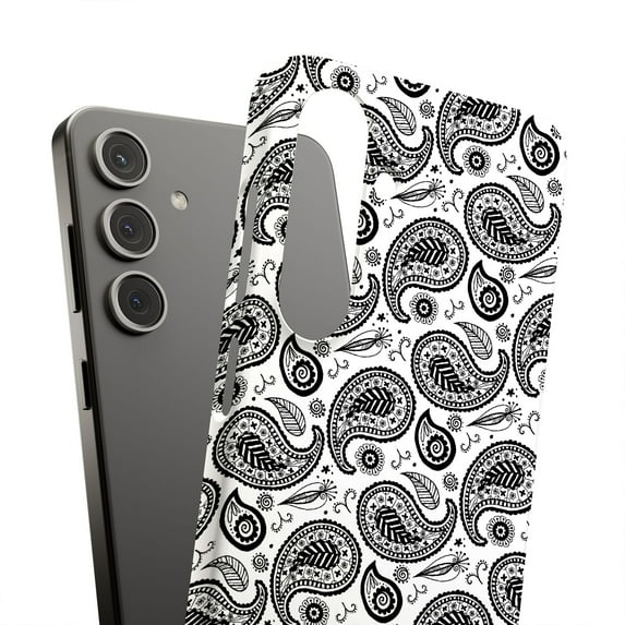 For Samsung Galaxy S21 FE, Hard Shell, Black Bandana Print, USA