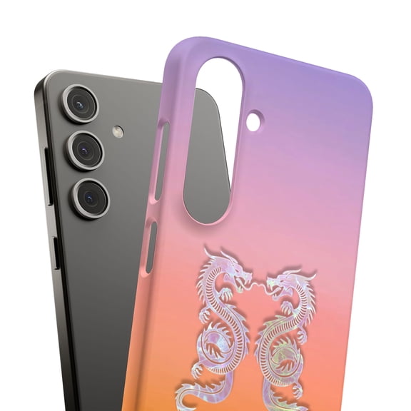 For Samsung Galaxy S21 FE, Hard Shell, Dragon Pair Print, USA