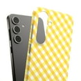 thumbnail image 1 of For Samsung Galaxy S21 FE, Hard Shell, Yellow Gingham Print, USA, 1 of 8