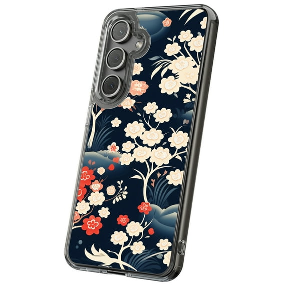 For Samsung Galaxy S21 FE, Hybrid Clear, Japan Folk Art 2 Print, USA