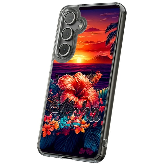 For Samsung Galaxy S21, Hybrid Clear, Aloha Sunset Print, USA