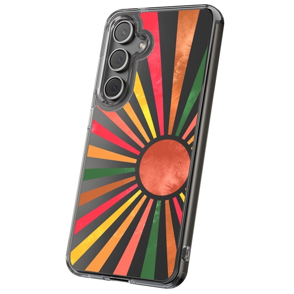 For Samsung Galaxy S21, Hybrid Clear, Bright Sun Print, USA