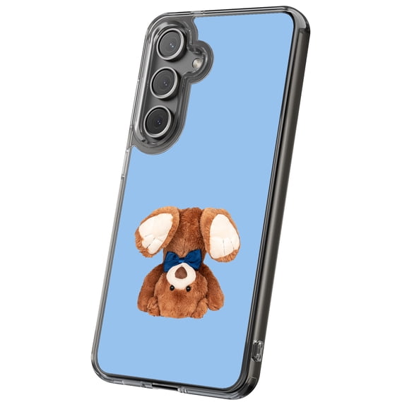 For Samsung Galaxy S21, Hybrid Clear, Yoga Teddy Bear Print, USA