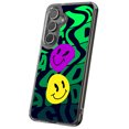thumbnail image 1 of For Samsung Galaxy S21 Plus, Hybrid Clear, Acid Smile Face Print, USA, 1 of 8
