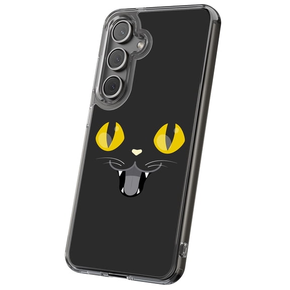For Samsung Galaxy S21 Plus, Hybrid Clear, Enigmatic Cat Print, USA