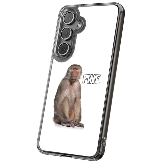 For Samsung Galaxy S21 Plus, Hybrid Clear, Meme Monkey 3 Print, USA