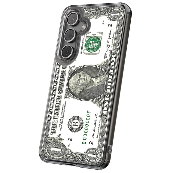 For Samsung Galaxy S21 Plus, Hybrid Clear, One Dollar Bill Print, USA