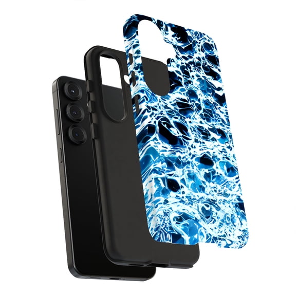 For Samsung Galaxy S22, Dual-Layer, Blue Water 2 Print, USA