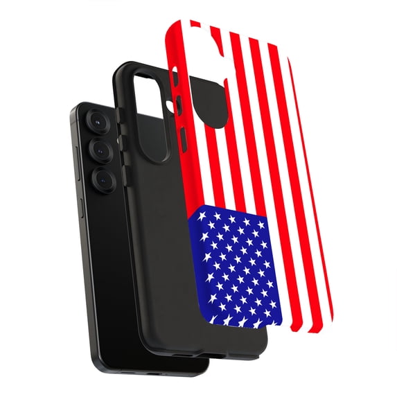 For Samsung Galaxy S22, Dual-Layer, Flag America Print, USA