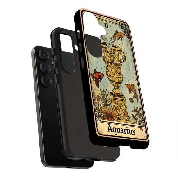 For Samsung Galaxy S22, Dual-Layer, Zodiac Aquarius Print, USA