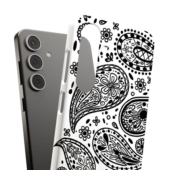 For Samsung Galaxy S22, Hard Shell, Black Bandana 2 Print, USA