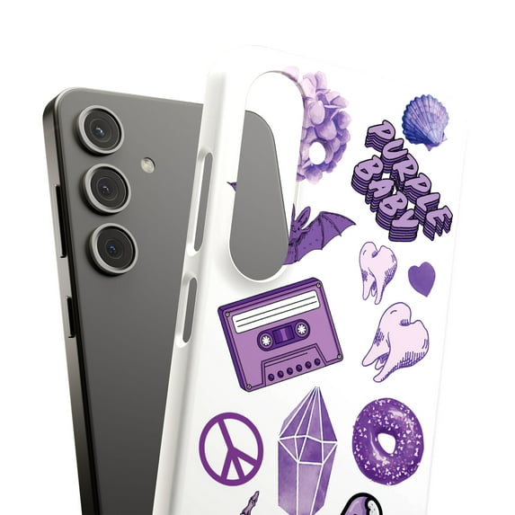 For Samsung Galaxy S22, Hard Shell, Donut Collage Print, USA