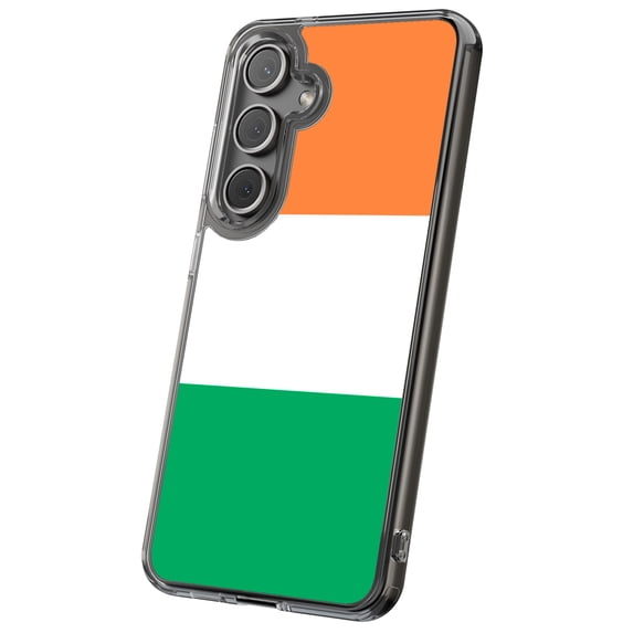 For Samsung Galaxy S22, Hybrid Clear, Flag Ireland Print, USA