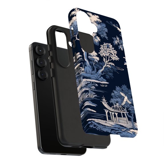 For Samsung Galaxy S22 Plus, Dual-Layer, Asian Tree Art Print, USA