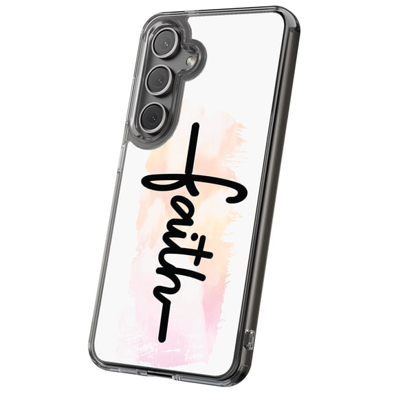For Samsung Galaxy S22 Plus, Hybrid Clear, Faith Cross Print, USA