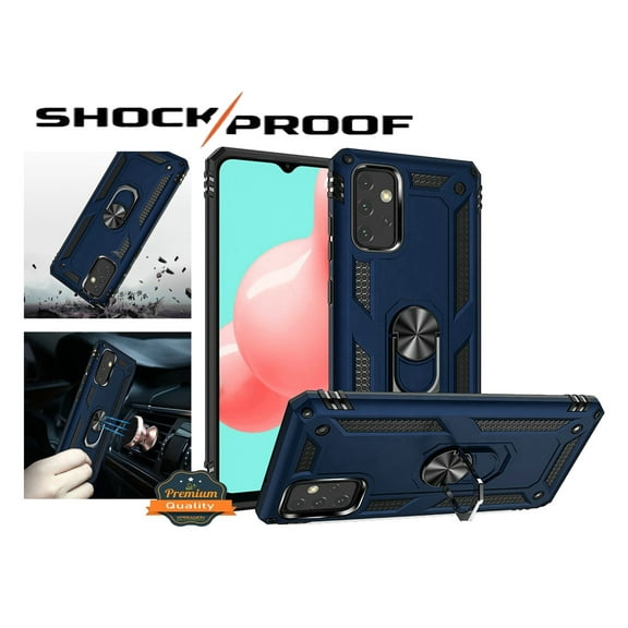 For Samsung Galaxy S22 Plus Hybrid Durable Dual Layer with 360 Degree Rotatable Ring Stand Holder Kickstand Fit Car Mount Cover ,Xpm Phone Case [Blue]