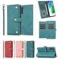 thumbnail image 1 of For Samsung Galaxy S22/S22+/S22 Ultra Phone Case，Shockproof Luxury Leather Flip Card Holder Cover，Silm Wallet Stand Case Cover With Strap, 1 of 5