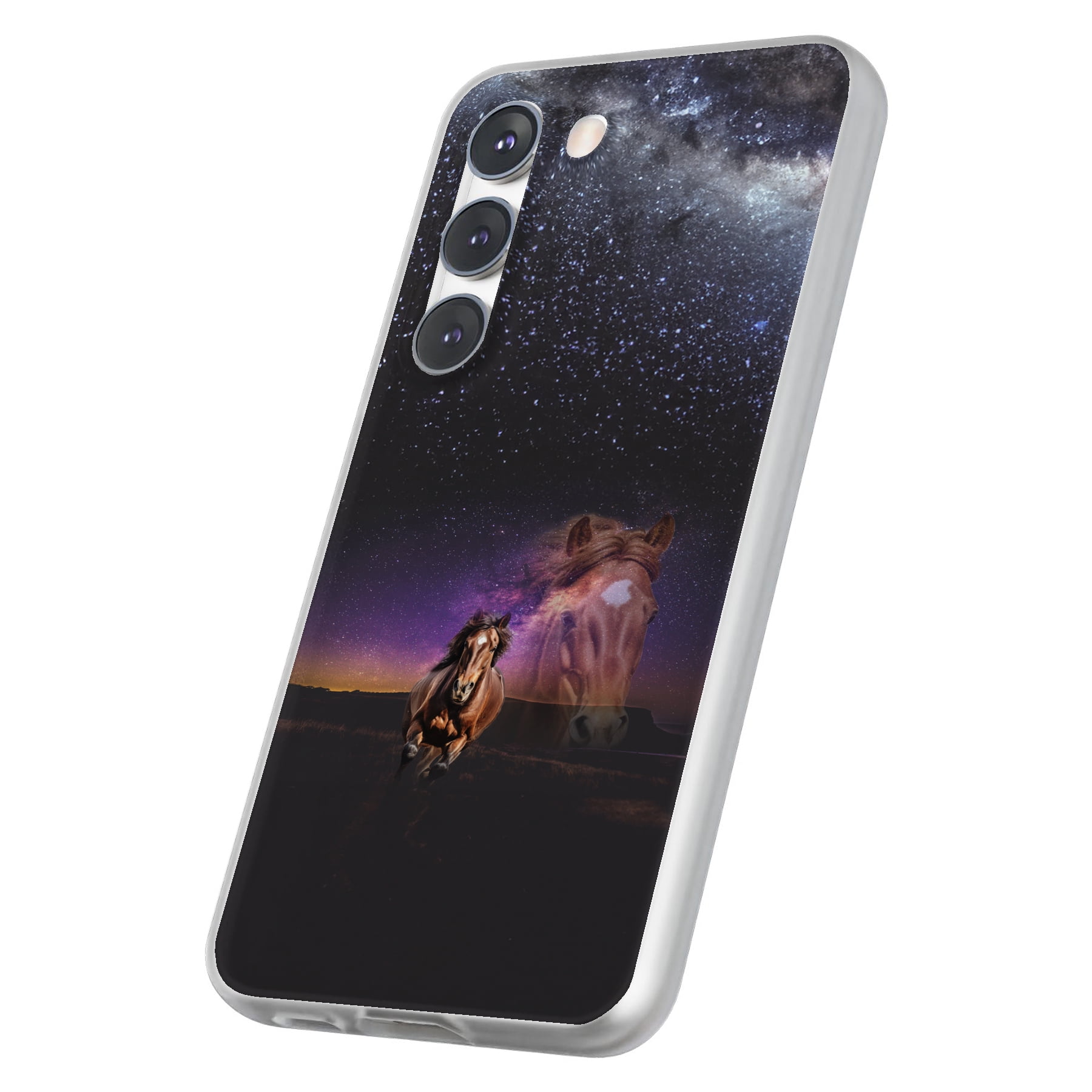 For Samsung Galaxy S22, Soft Matte Case, Wild Horse Free Print, USA ...