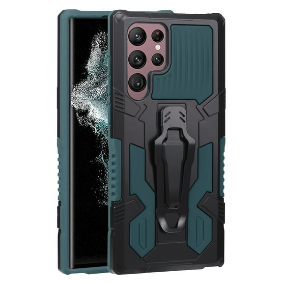 For Samsung Galaxy S22 Ultra 5G Armor Warrior Shockproof PC + TPU Phone Case