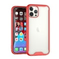 thumbnail image 1 of For Samsung Galaxy S22 Ultra Colored Shockproof Transparent Hard PC + Rubber TPU Hybrid Bumper Shell Slim Protective Cover ,Xpm Phone Case [Clear / Red], 1 of 6