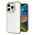 thumbnail image 1 of For Samsung Galaxy S22 Ultra Electroplated Gold Frame Glitter Bling Transparent Hybrid Hard PC + TPU Rubber Shockproof Cover ,Xpm Phone Case [ Black ], 1 of 3