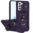 thumbnail image 1 of For Samsung Galaxy S22 Ultra Hybrid Case with Stand, Camera Lens Protection & 360° Rotate Ring, Shockproof, Soft Bumper Cover ,Xpm Phone Case [ Purple ], 1 of 10