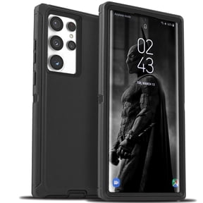 For Samsung Galaxy S22 Ultra S22 S22 Plus Protective Heavy Duty Shockproof Hard Rugged Case Military Grade Dropproof Tough Defender Cover Black Black