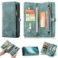 thumbnail image 1 of For Samsung Galaxy S22 Ultra Wallet Case,Multi-Functional Retro Leather Purse Flip Cover Zipper Wallet Case with Removable Card Slots Pocket & Detachable Wrist Strap Magnetic Phone Case, Green, 1 of 1