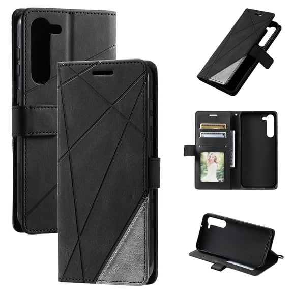 For Samsung Galaxy S23 5G Skin Feel Splicing Leather Phone Case For Samsung Galaxy S23 5G