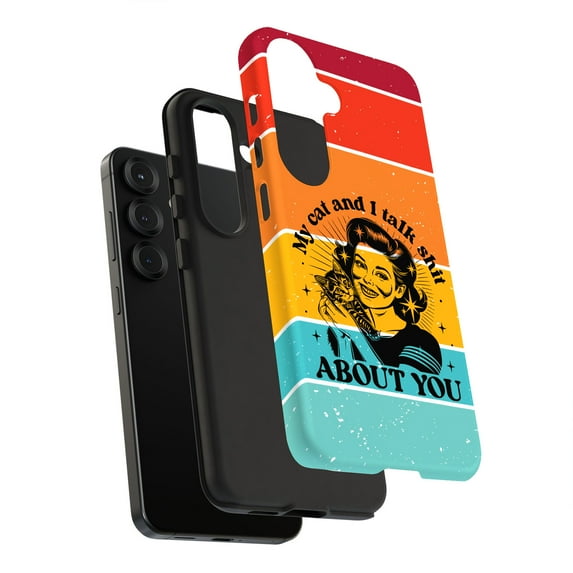 For Samsung Galaxy S23, Dual-Layer, My Cat and I Print, USA