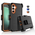 thumbnail image 1 of For Samsung Galaxy S23 FE 2023 6.4" Case,Heavy Duty Rugged Defender Case with [Belt Clip Holster] [Built in Screen Protecotr], Shockproof Full Body Protection Kickstand Cover, Orange, 1 of 8
