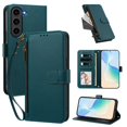 thumbnail image 1 of For Samsung Galaxy S23 FE 5G 6.4-inch Wallet Case Multi-Card Slots Zipper Wallet Leather Phone Case,Green,For Galaxy S23 FE 5G, 1 of 10