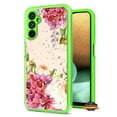 thumbnail image 1 of For Samsung Galaxy S23 FE /Fan Edition Pattern Design Bling Glitter Shockproof Hybrid TPU Frame and Hard PC Back Phone Case Cover by Xpression - Green Floral, 1 of 7