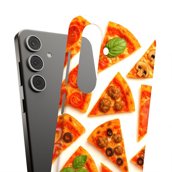For Samsung Galaxy S23, Hard Shell, Pizza Heaven Print, USA
