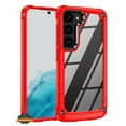 thumbnail image 1 of For Samsung Galaxy S23 Heavy Duty Hybrid Clear back Shield Hard PC + TPU Bumper Edge Frame Shockproof Protective Phone Case Cover by Xpression - Red, 1 of 8