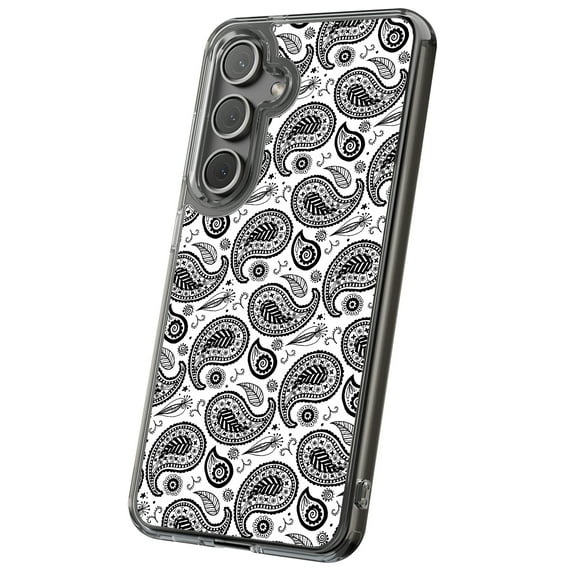 For Samsung Galaxy S23, Hybrid Clear, Black Bandana Print, USA